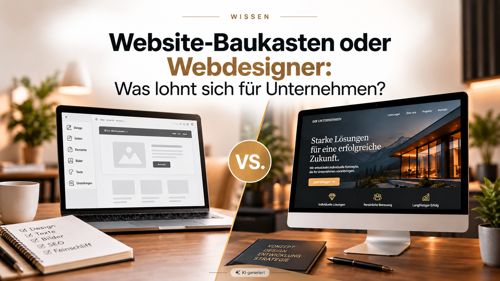 Website-Baukasten oder Webdesigner
