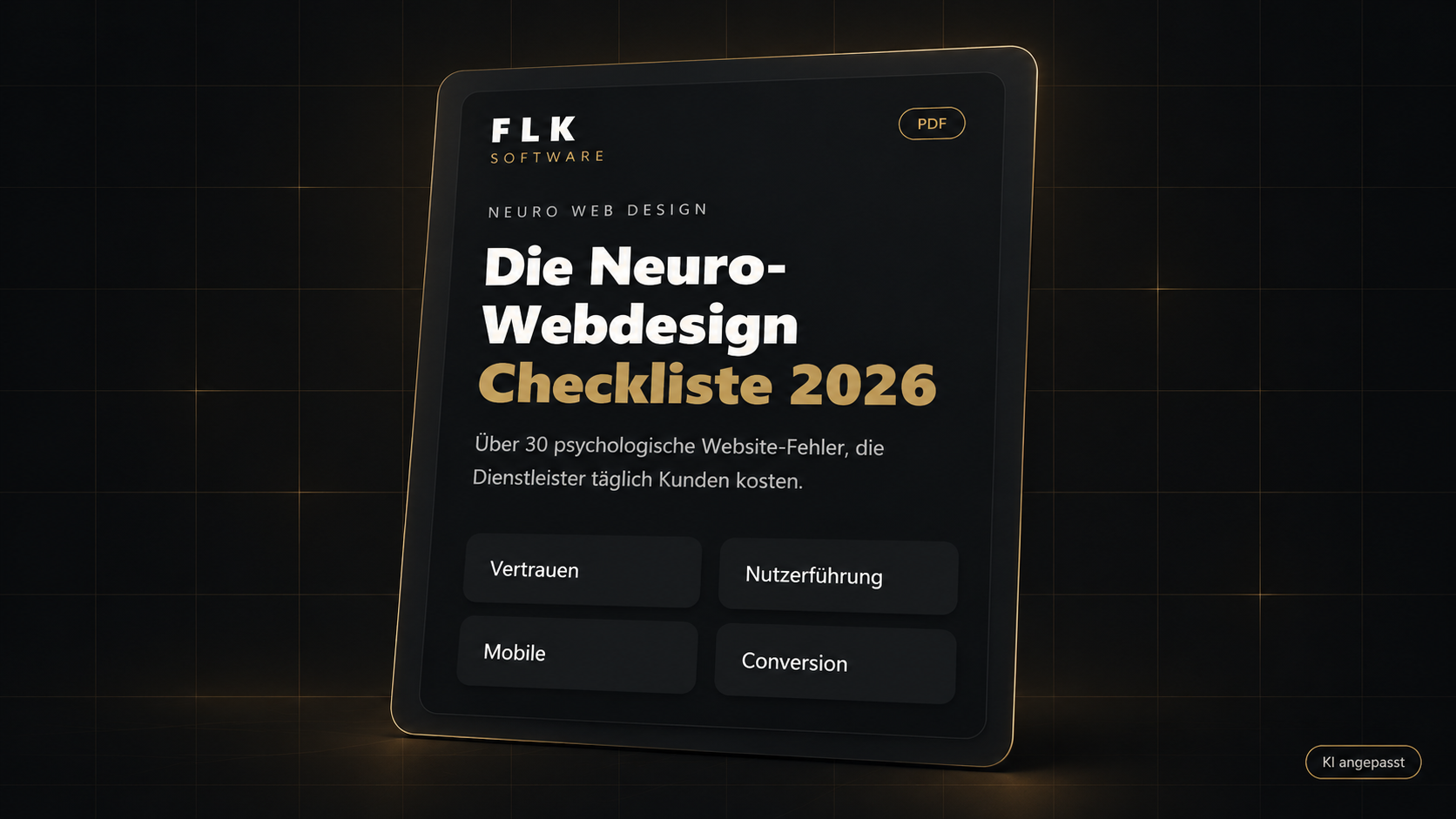 Neuro-Webdesign-Checkliste zur Prüfung von Klarheit, Vertrauen und Nutzerführung